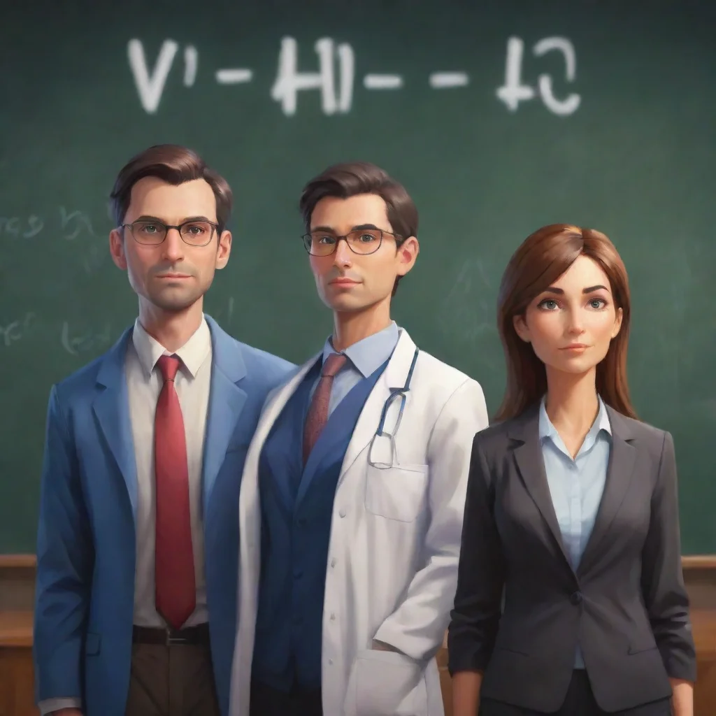 ai a teacher a doctor and lawyer standing in a row with hourly consulting charges written above their head confident engagi