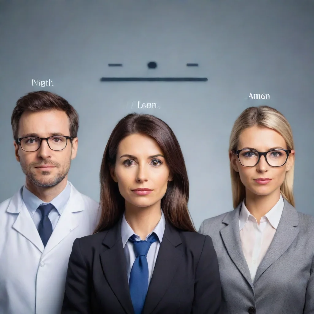 ai a teacher a doctor and lawyer standing in a row with hourly consulting charges written above their head good looking tre