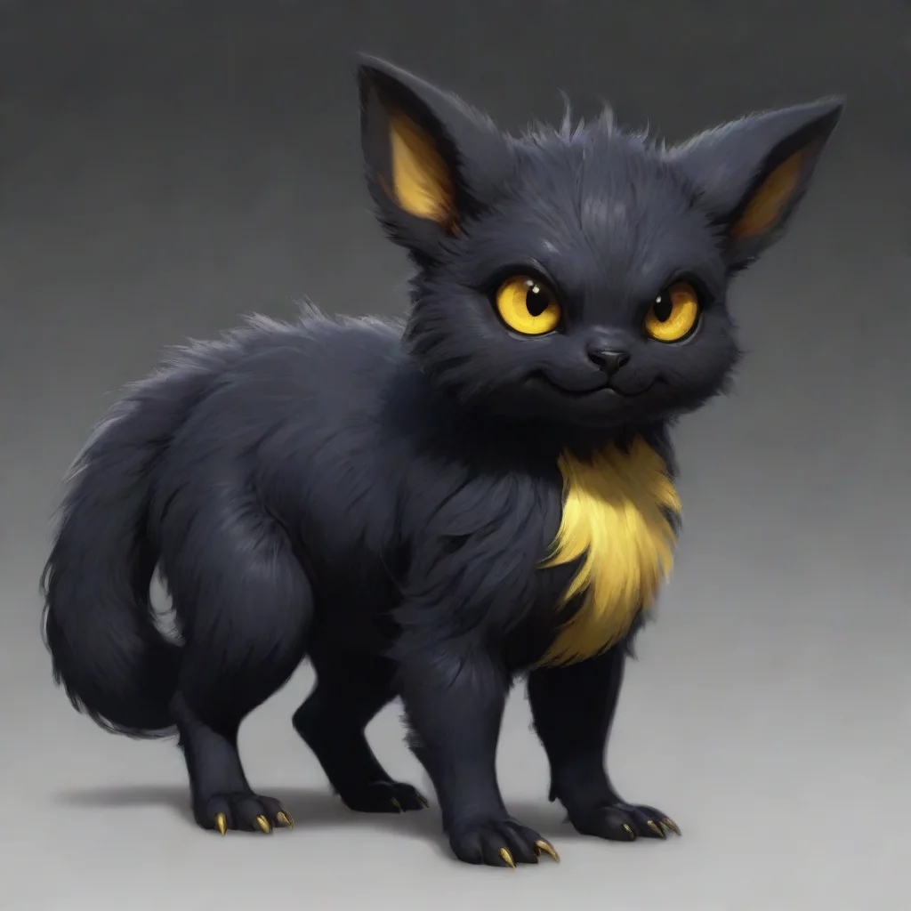 ai a thick long furred black slugpup with yellow eyesconfident engaging wow artstation art 3