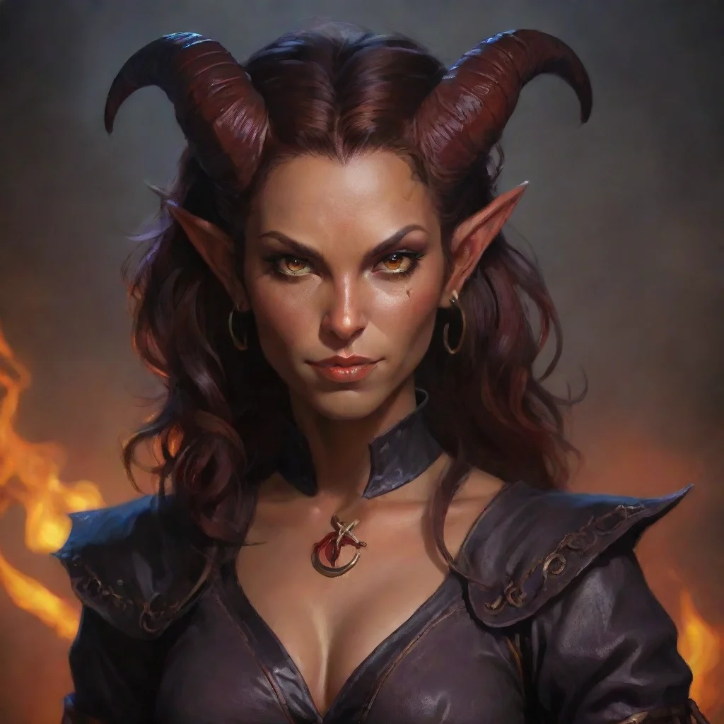 ai a woman tiefling amazing awesome portrait 2