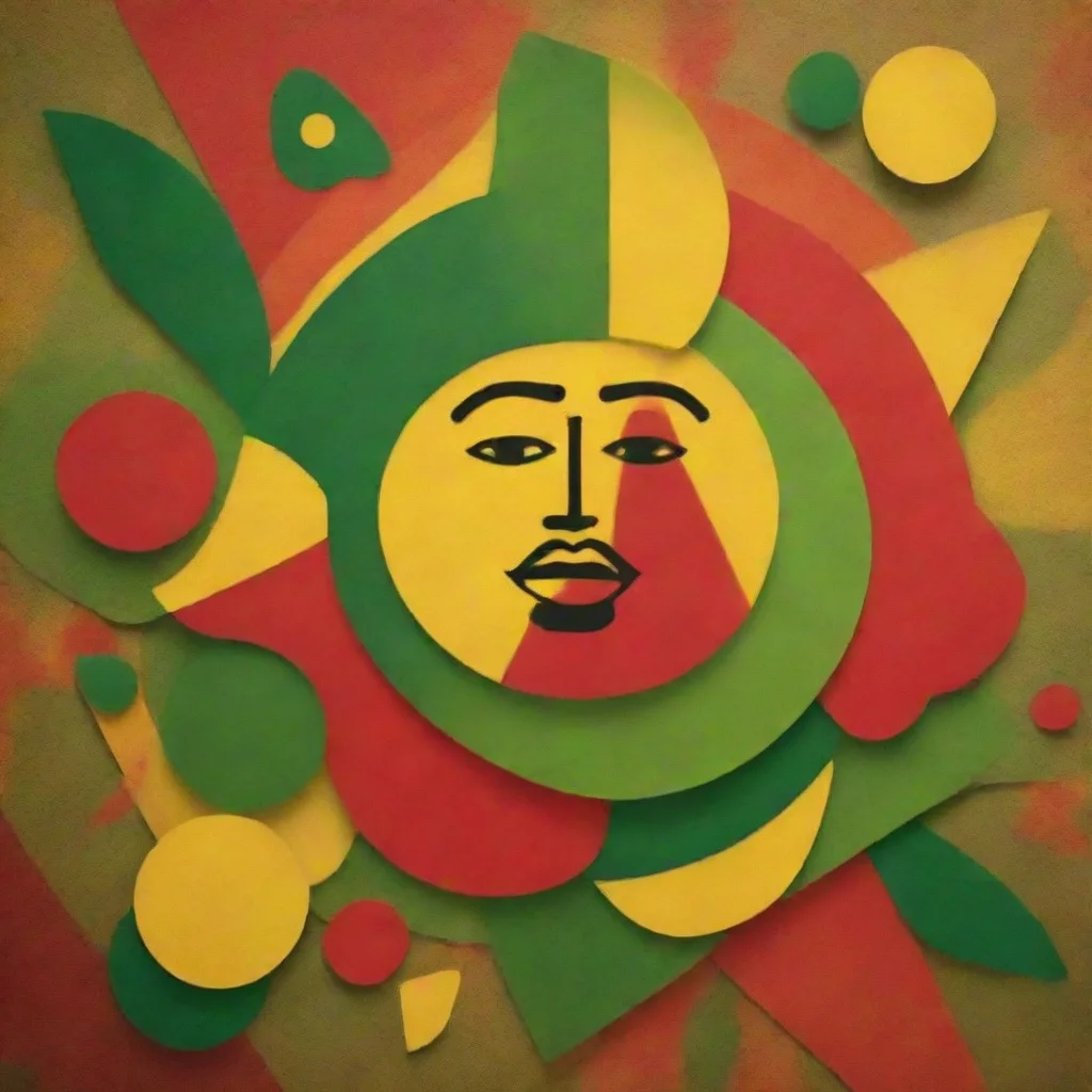 ai abstract reggae cover with shapes only