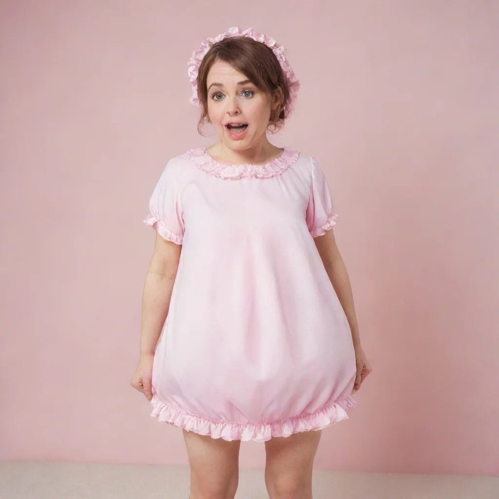 ai adult woman dressed like a baby girl