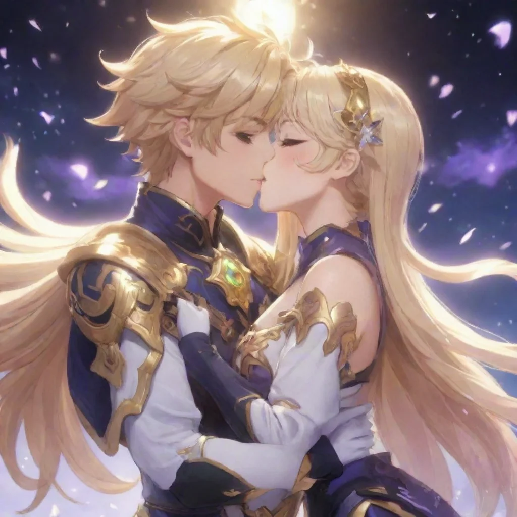 aether genshin impact kiss