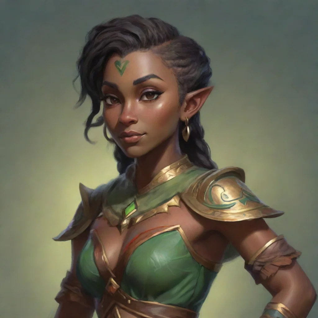 ai african american elf confident engaging wow artstation art 3