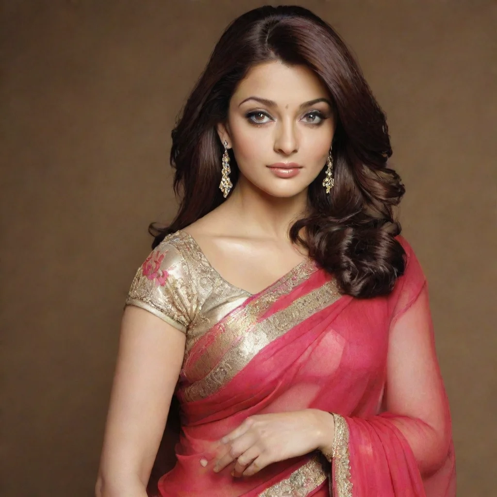 ai aishwarya rai poses in saree amazing awesome portrait 2
