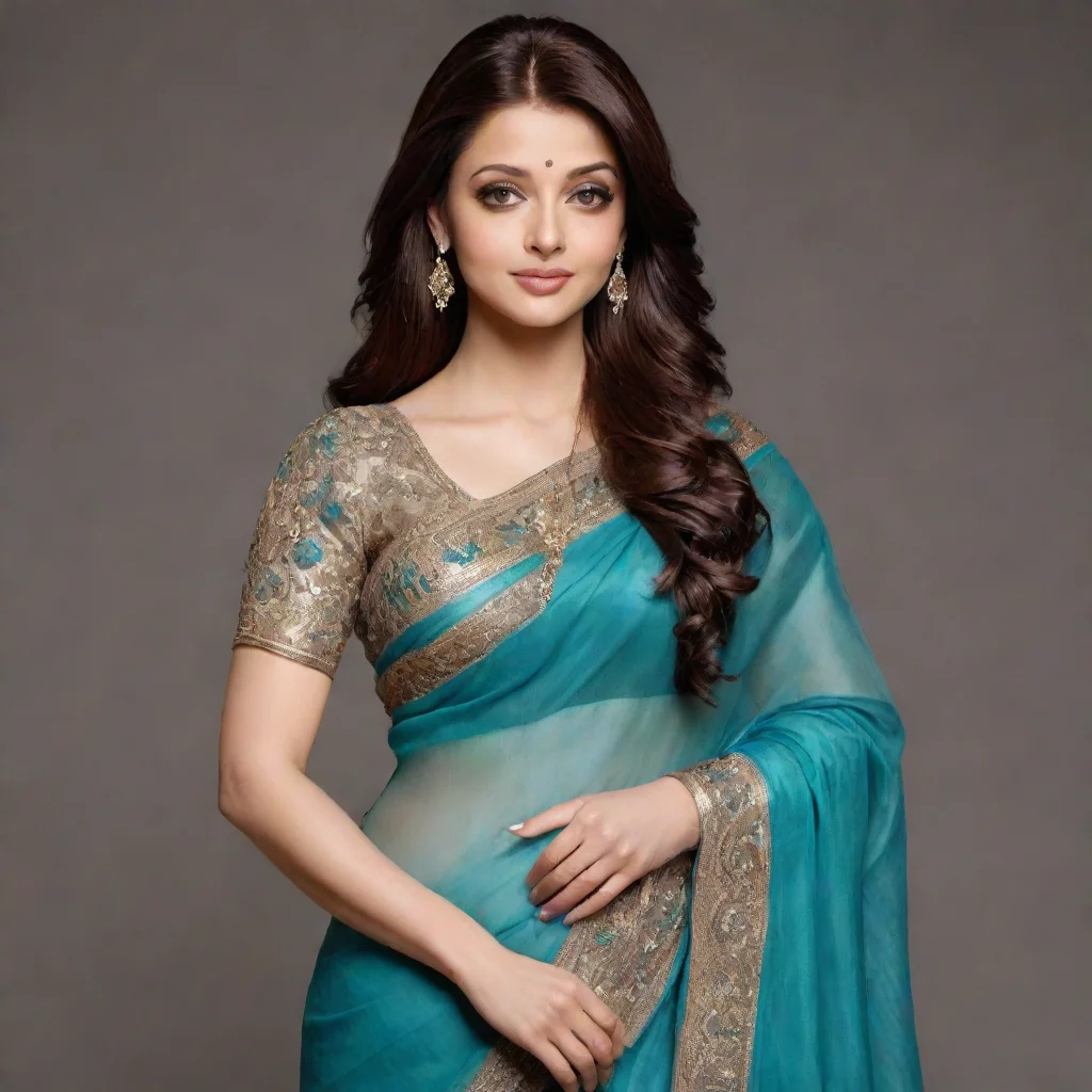 ai aishwarya rai poses in saree confident engaging wow artstation art 3