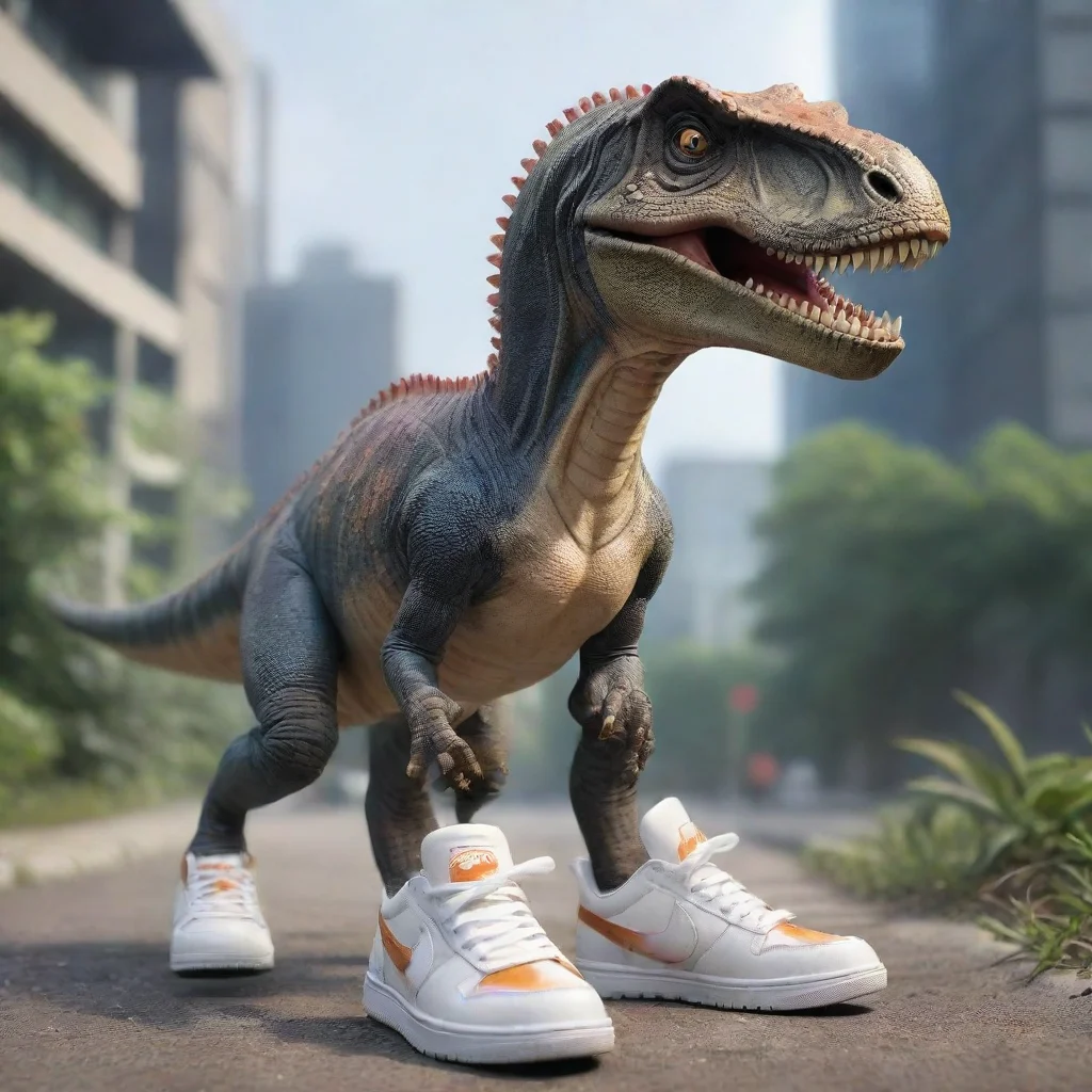 ai allosaurus with sneakers good looking trending fantastic 1