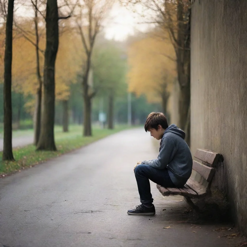  alone boy waiting for the right time to be happy y