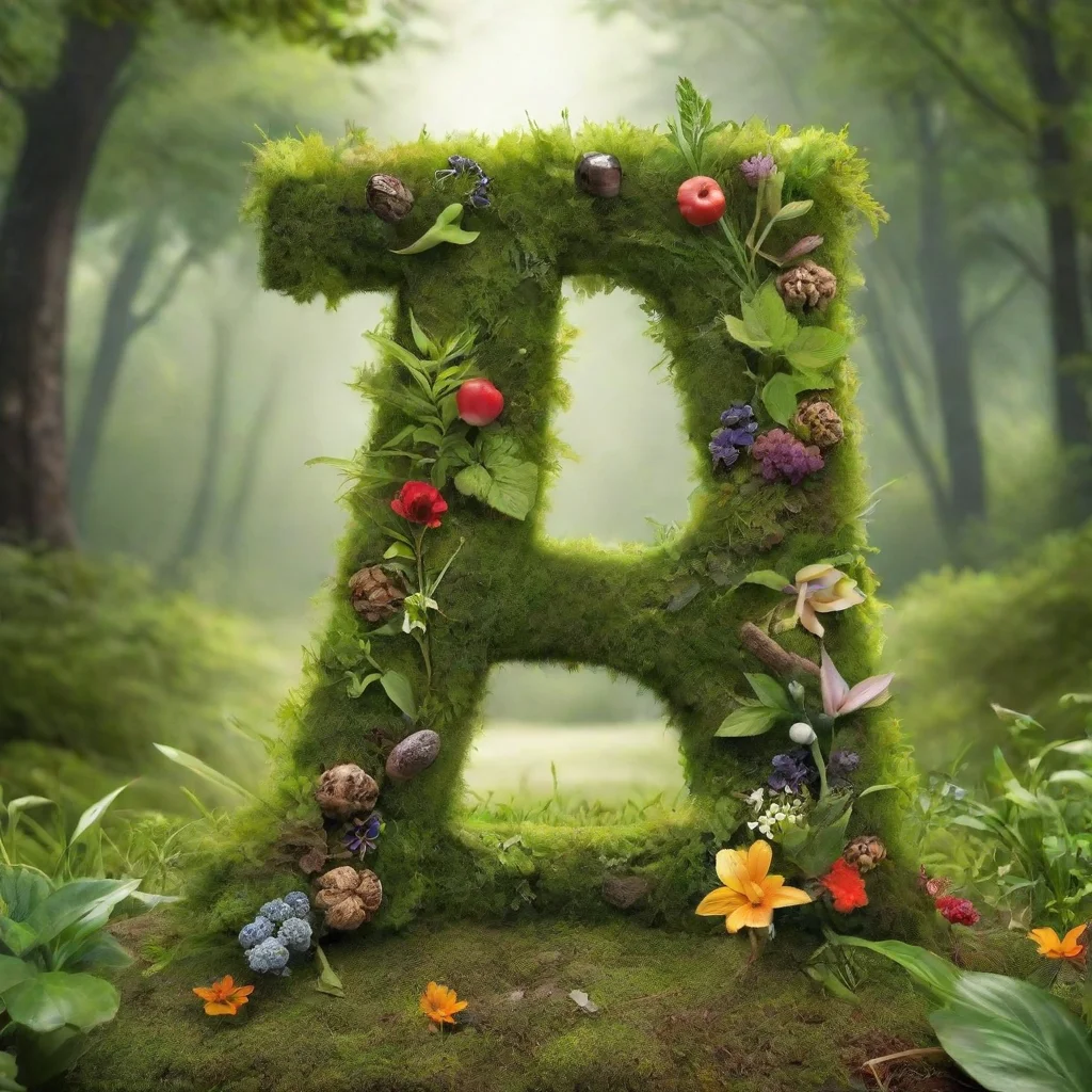  alphabet a with nature