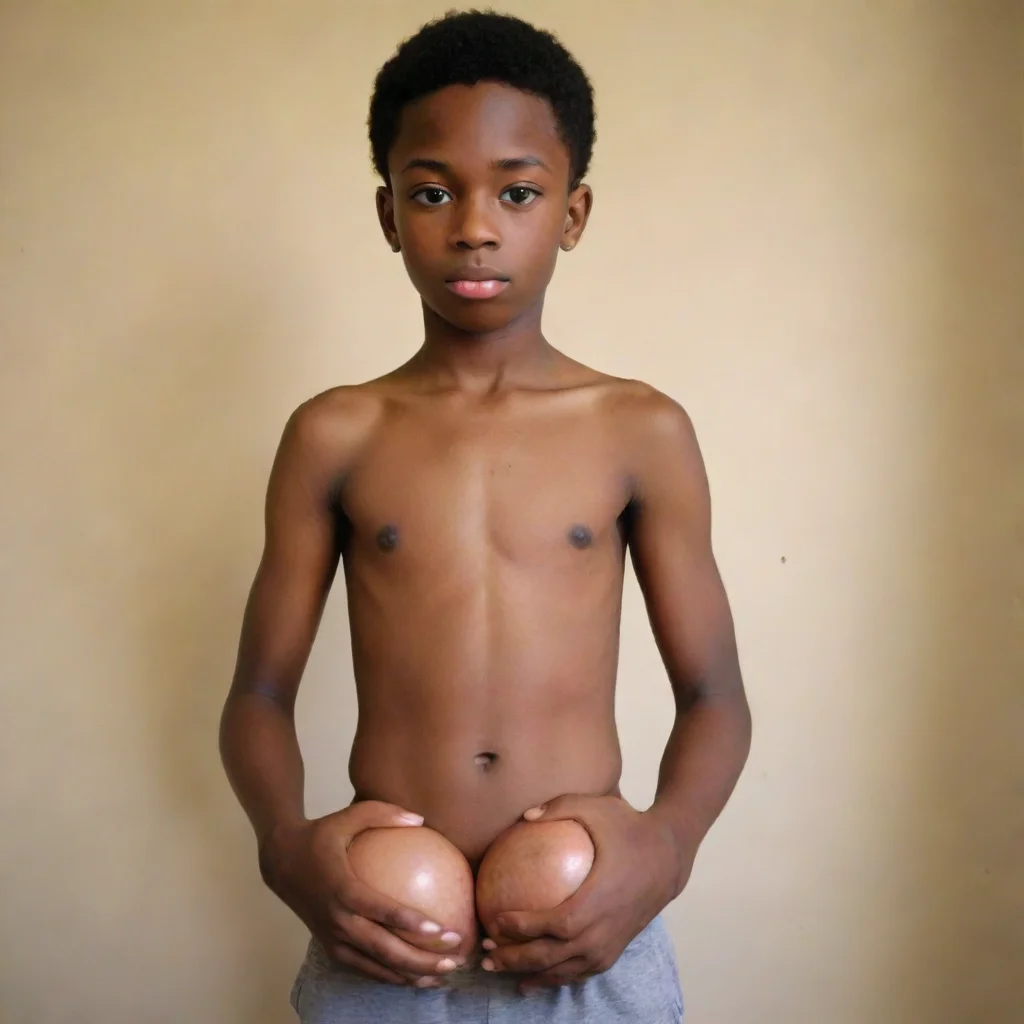 ai amazing 13 yo black boy showing his realtesticlesawesome portrait 2