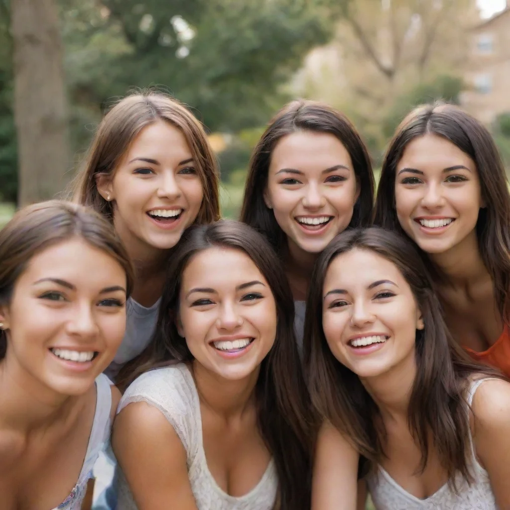 ai amazing 6 cute friends groups the girl who noticed you smirks and steps forward her friends following closely behind she