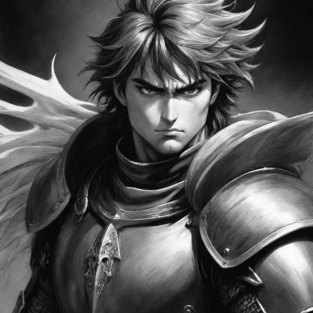 ai amazing a berserk manga style manga panel of a powerful knightblack and white awesome portrait 2
