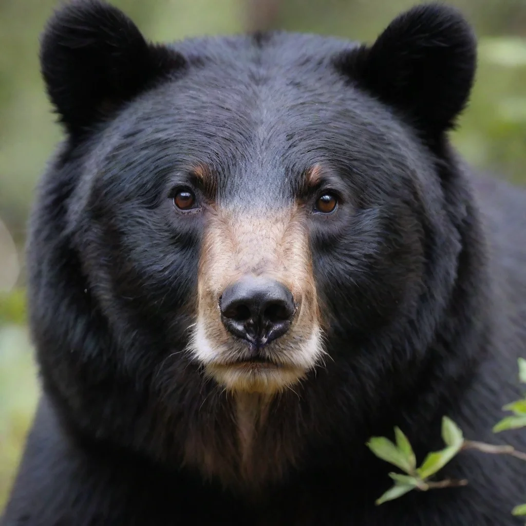 amazing a black bear with white beard awesome portrait 2