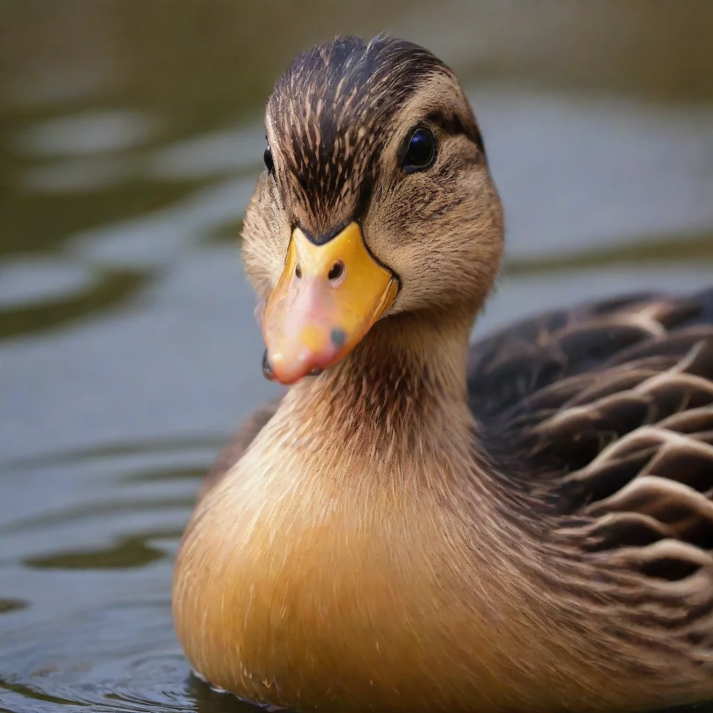 ai amazing a duck that quacks awesome portrait 2 wide