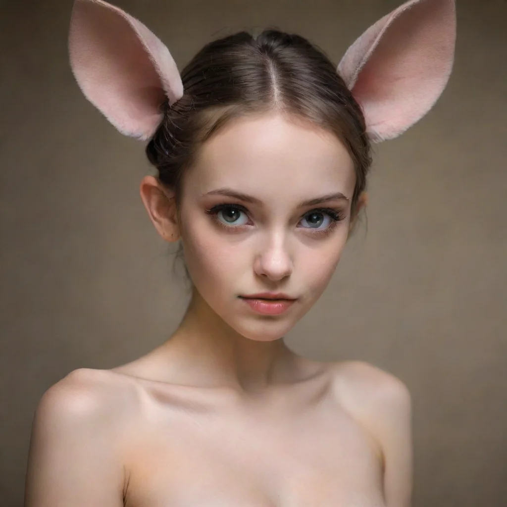 ai amazing a girl with large ears seductive awesome portrait 2