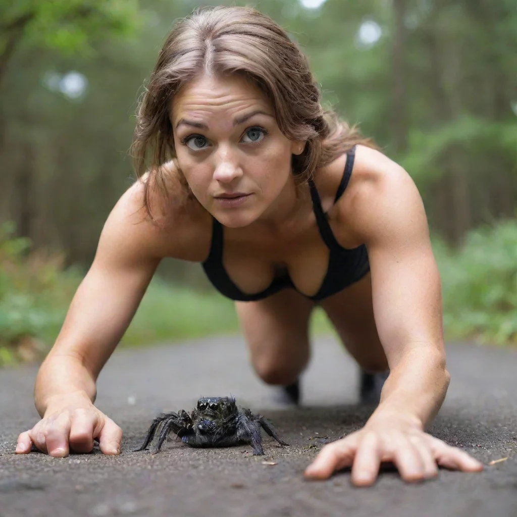 ai amazing a lady crawls awesome portrait 2