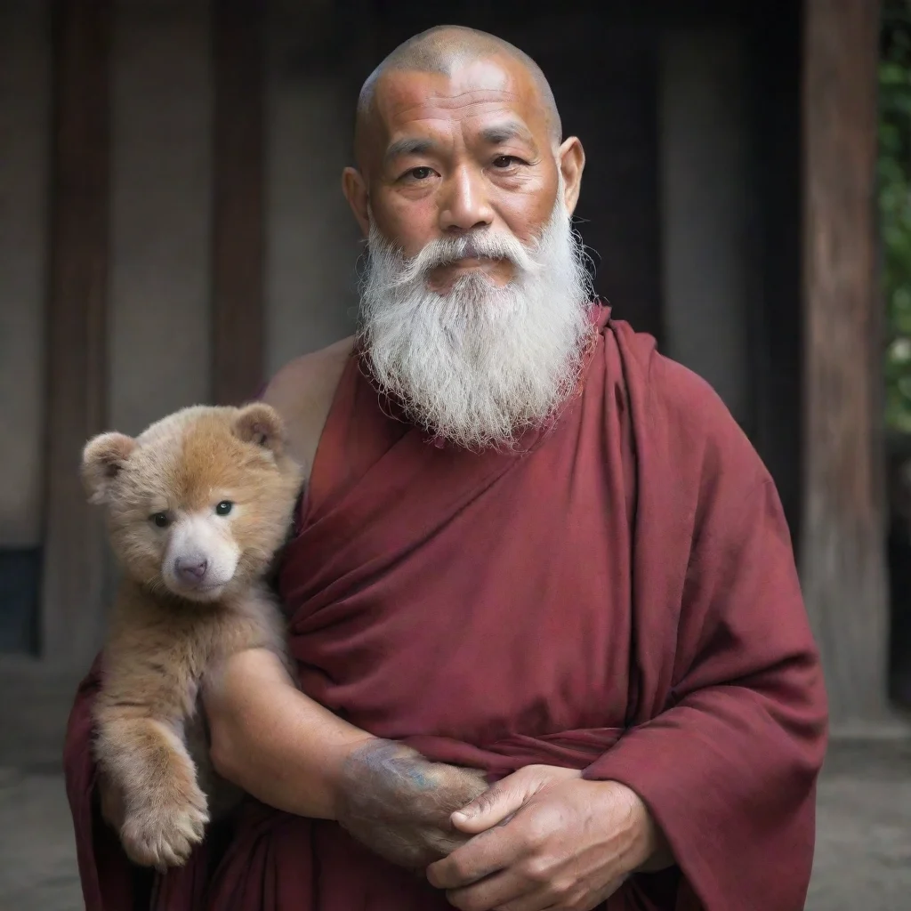 amazing a monk with white beard and beabear chest awesome portrait 2