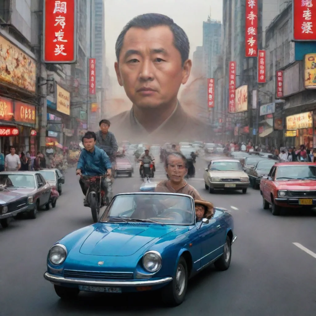 ai amazing a movie cover that says fast and slow with chines people and slow cars awesome portrait 2