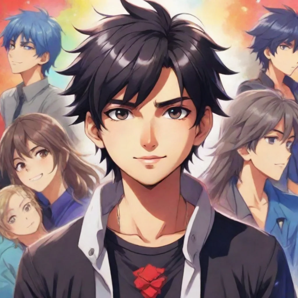 amazing a party of a boy name aditya in anime style awesome portrait 2 wide