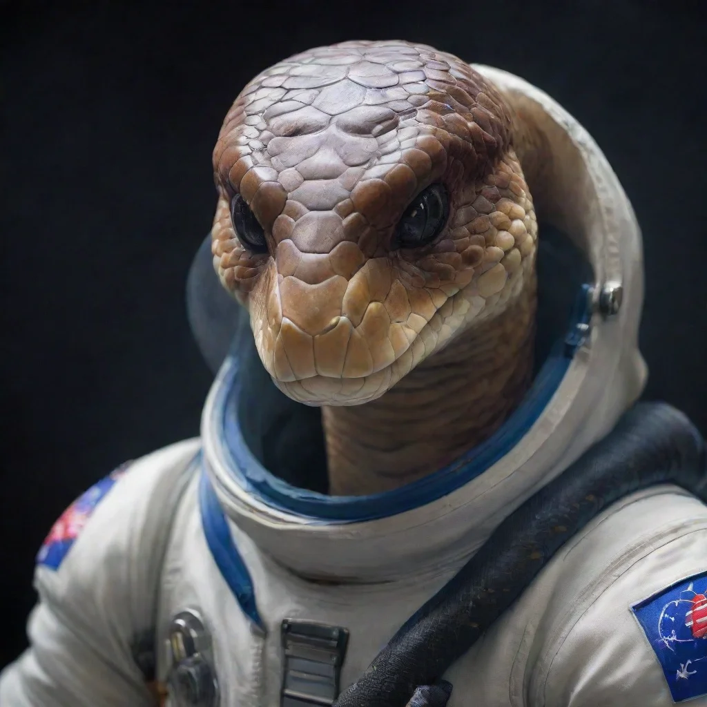 ai amazing a snake in space suit awesome portrait 2