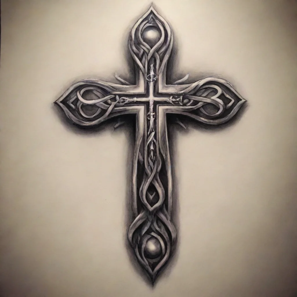 ai amazing a tatto cuold depict a god s cross with a sepent coiled around itsymbolizing the duality between good and evilli
