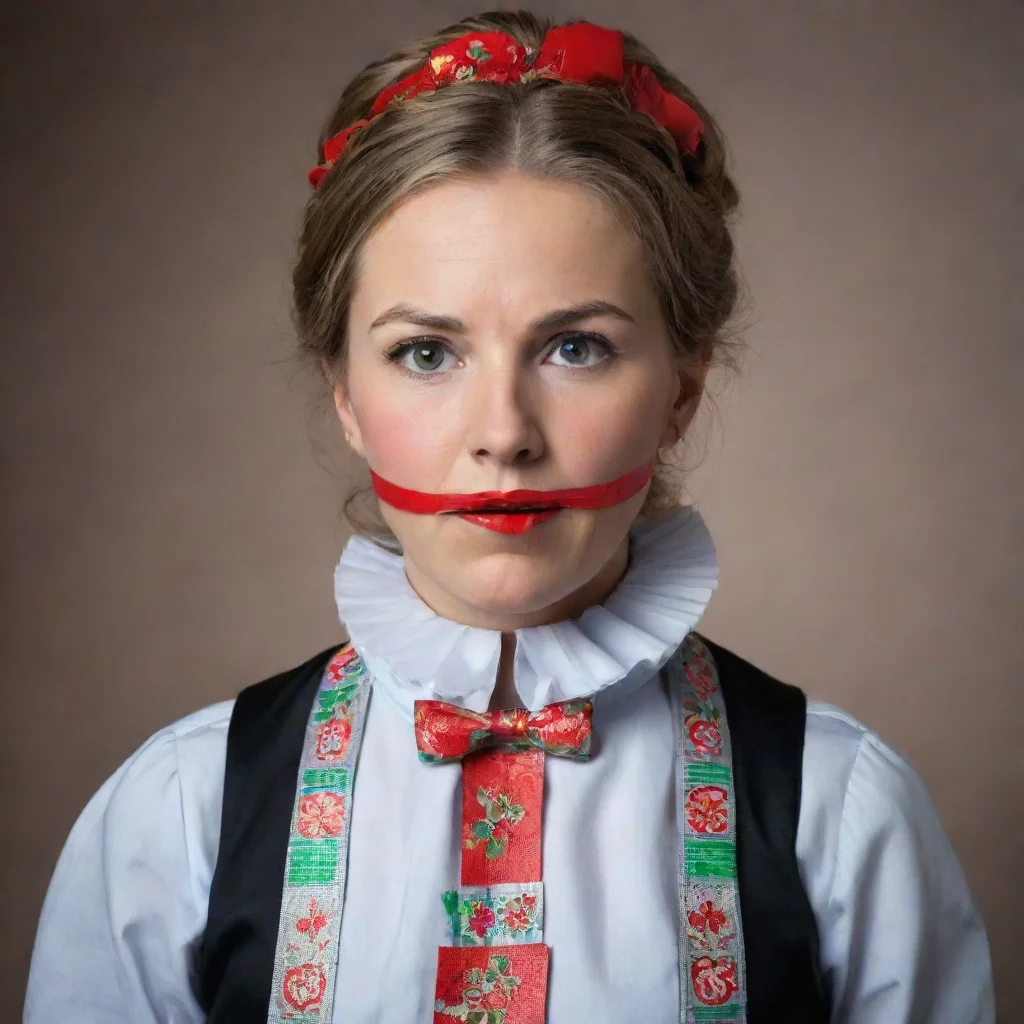 ai amazing a woman wearing a bunadduct tape on her mouthawesome portrait 2 tall