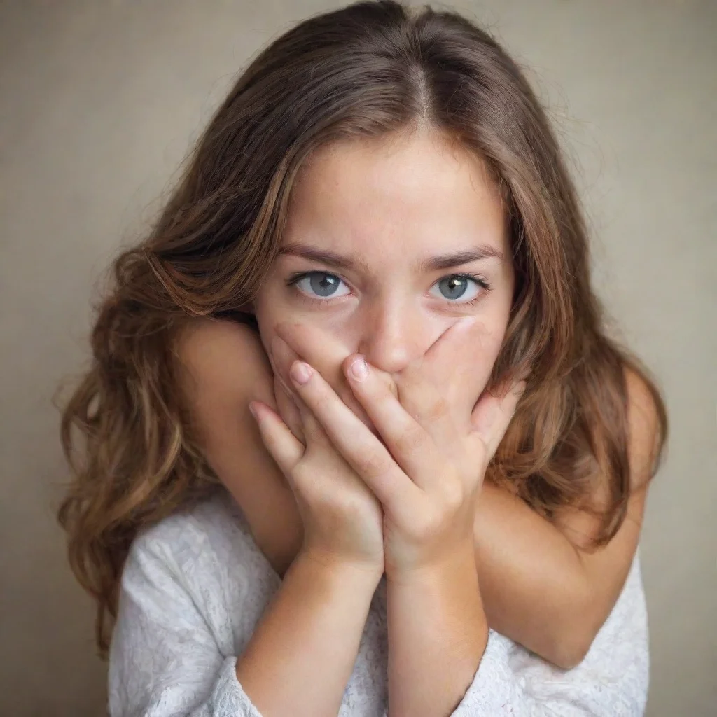 ai amazing a women covering a boy mouth with her hands awesome portrait 2
