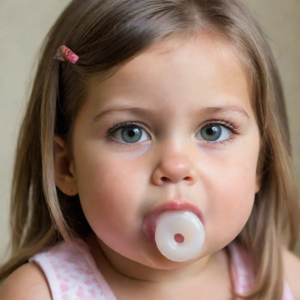 ai amazing an adult girl with a cute binky in is mouth awesome portrait 2