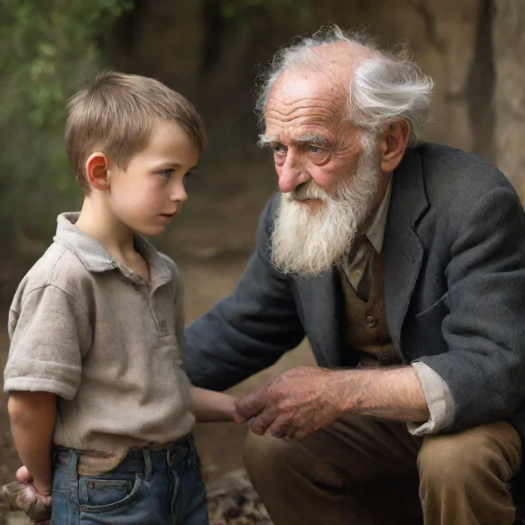 ai amazing an old man advising a boyawesome portrait 2 wide