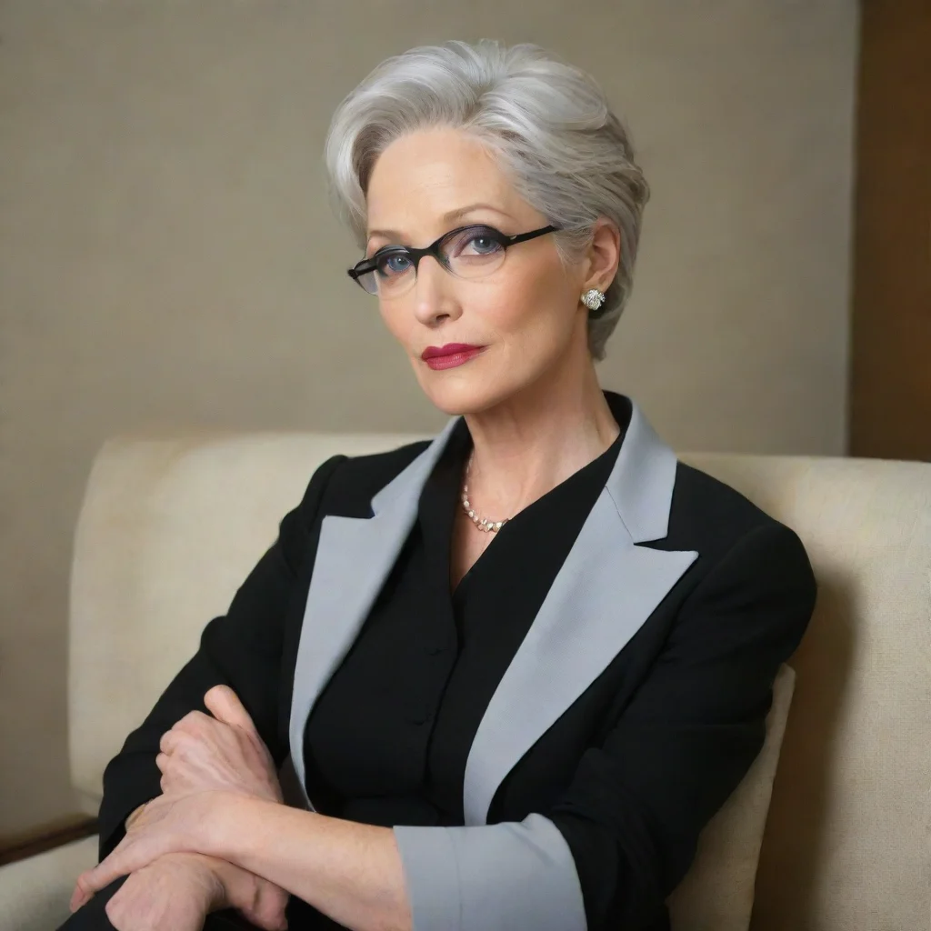 ai amazing andrea sachs on lap of miranda priestlyawesome portrait 2
