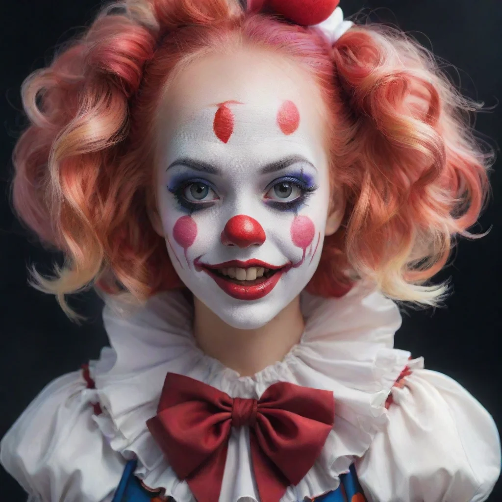 ai amazing anime clown girl awesome portrait 2