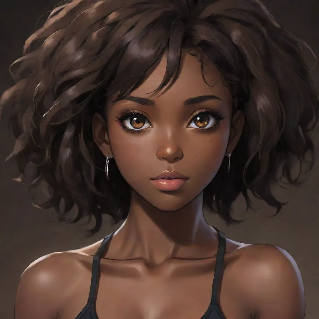 ai amazing animedark skinnedfemale awesome portrait 2