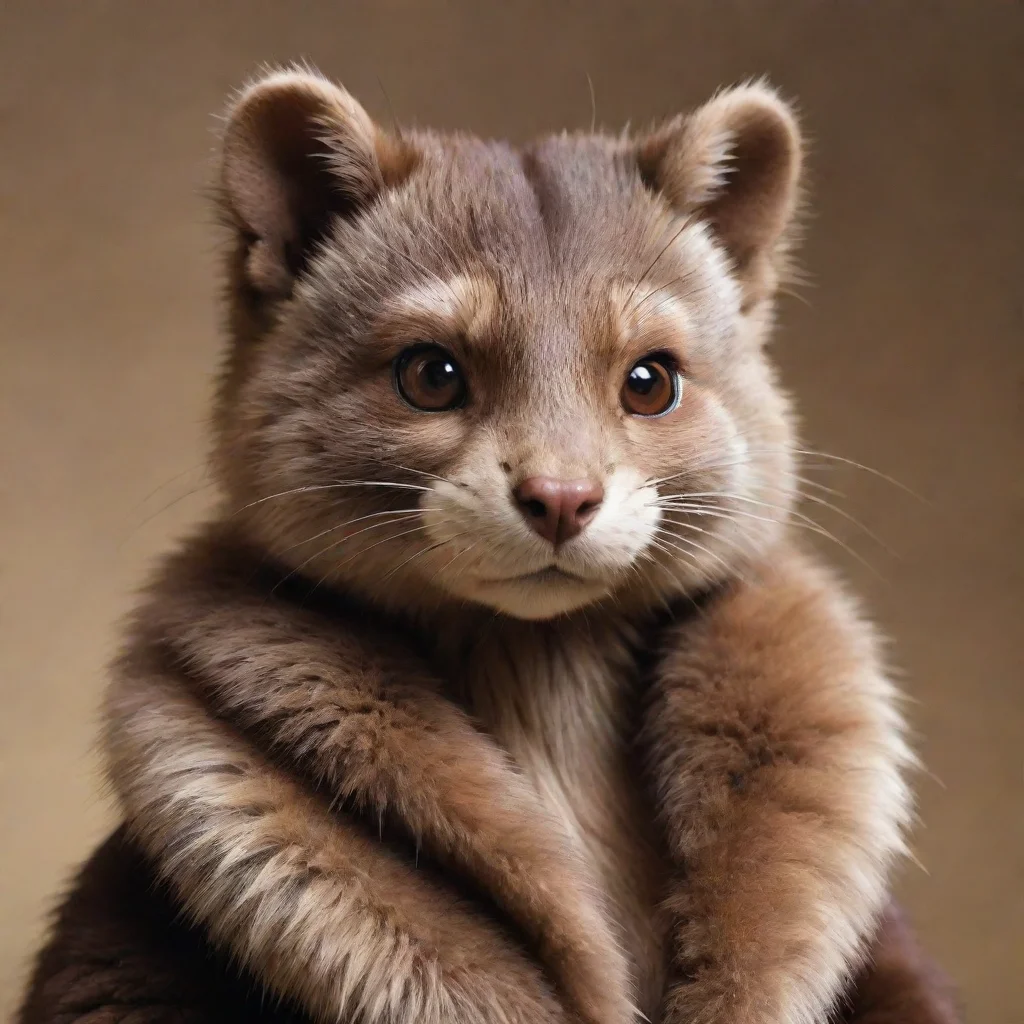 ai amazing anthro brown furred mink awesome portrait 2