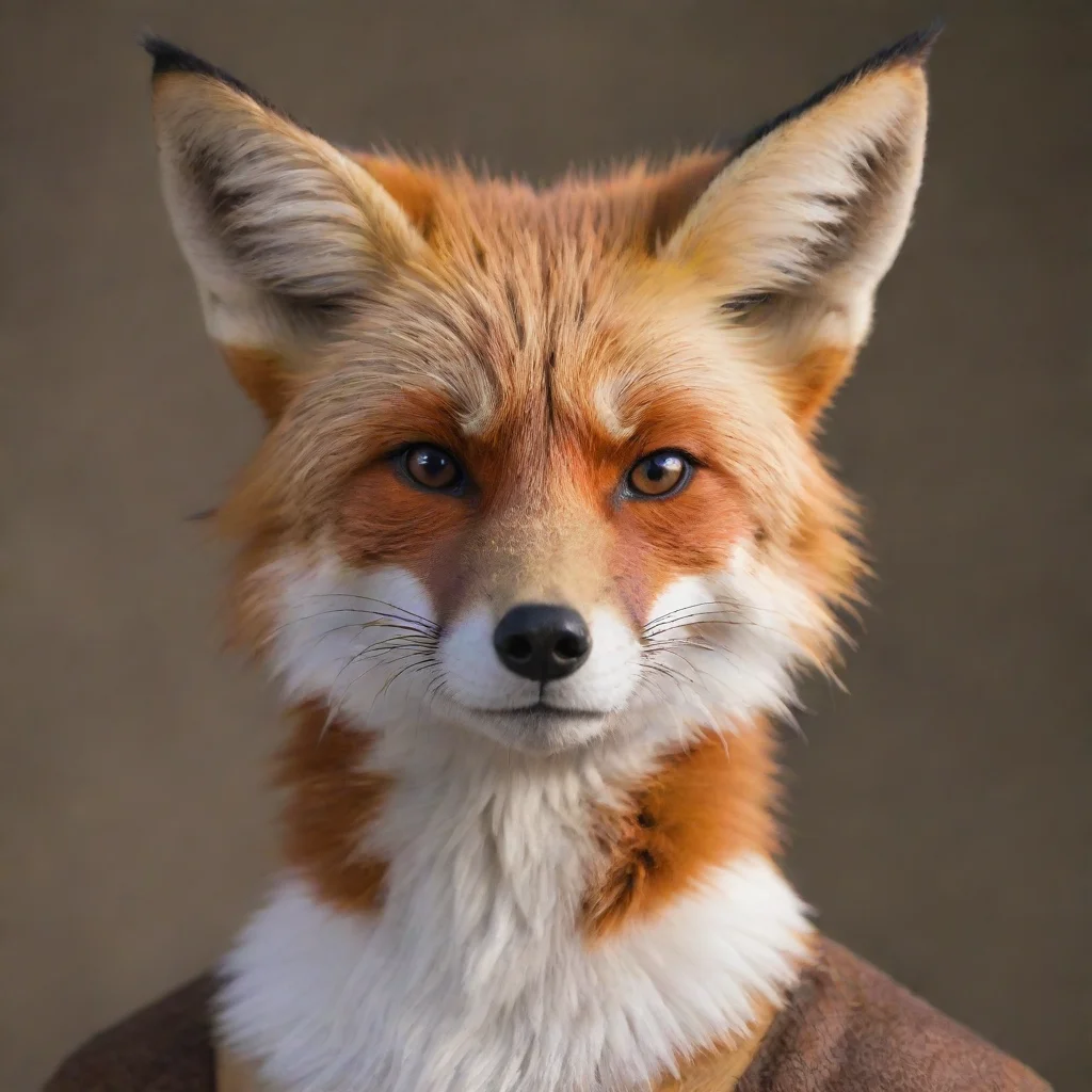 ai amazing anthro male red fox awesome portrait 2
