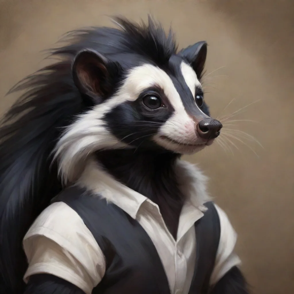 ai amazing anthro skunk awesome portrait 2