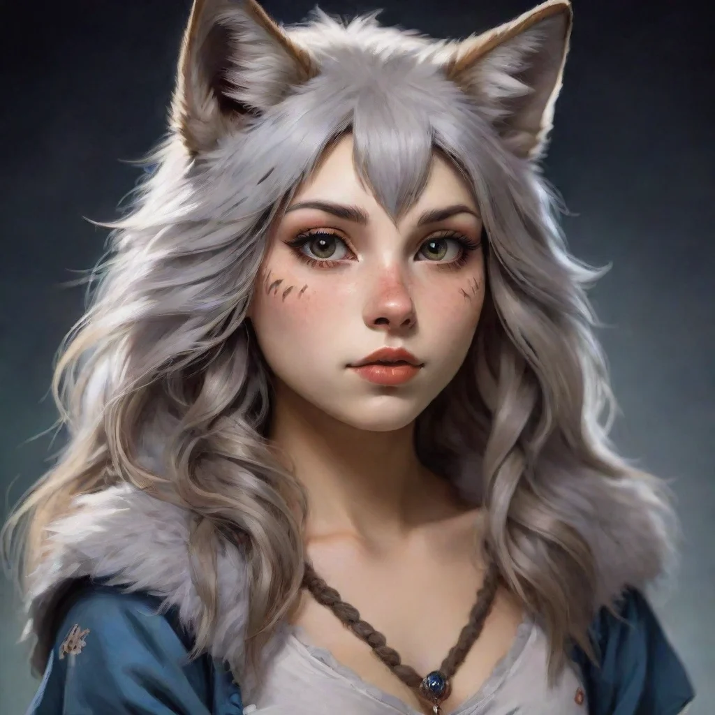 amazing anthropomorphic wolf girl furry awesome portrait 2