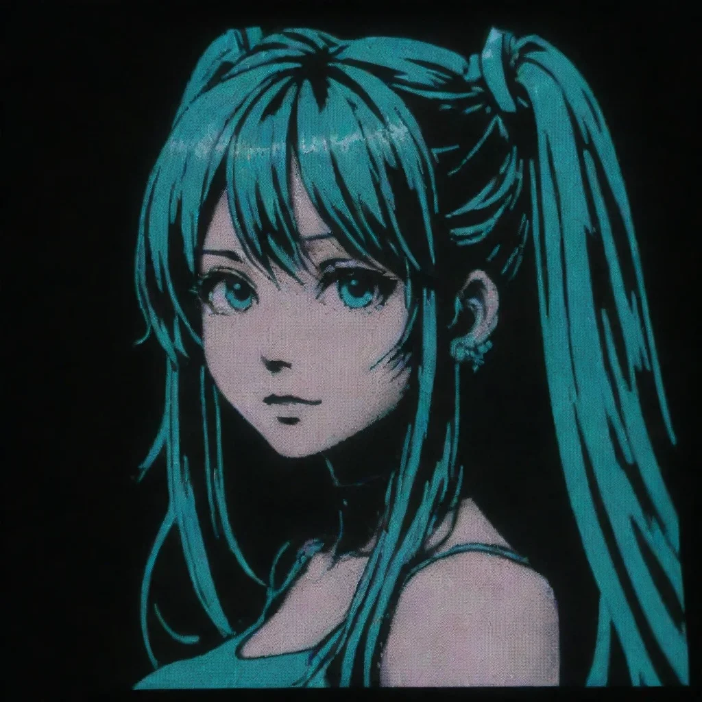 ai amazing ascii art of hatsune miku uplight awesome portrait 2