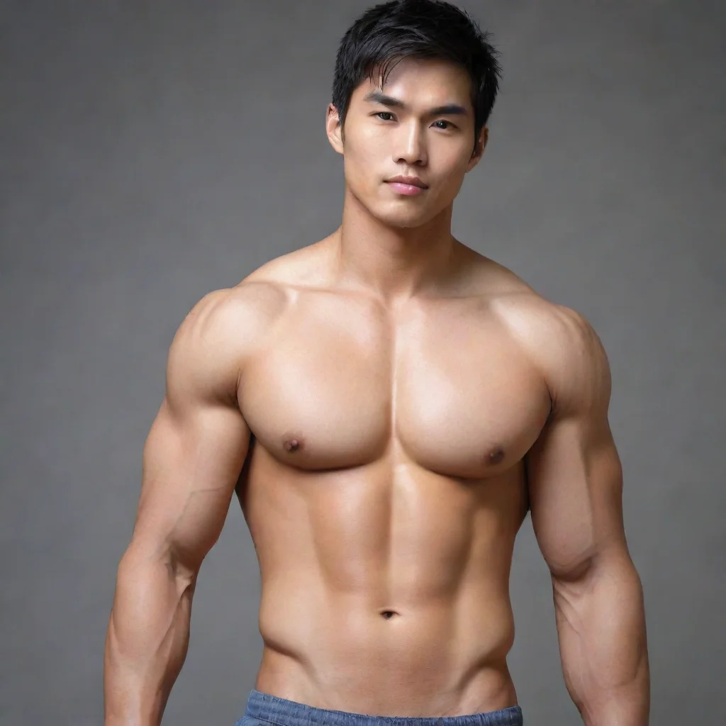 ai amazing asian hunk guy awesome portrait 2 tall