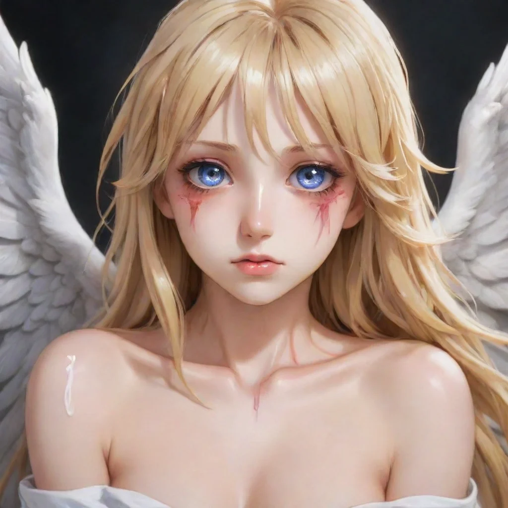  amazing badly injured blonde anime angel awesome portrait 2