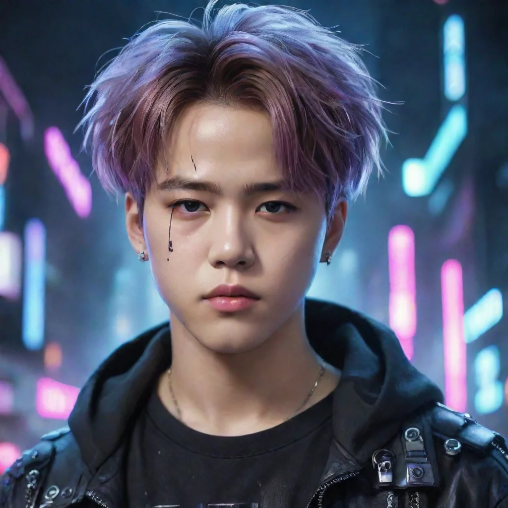 ai amazing bangtan boys jimin in cyberpunk awesome portrait 2 tall
