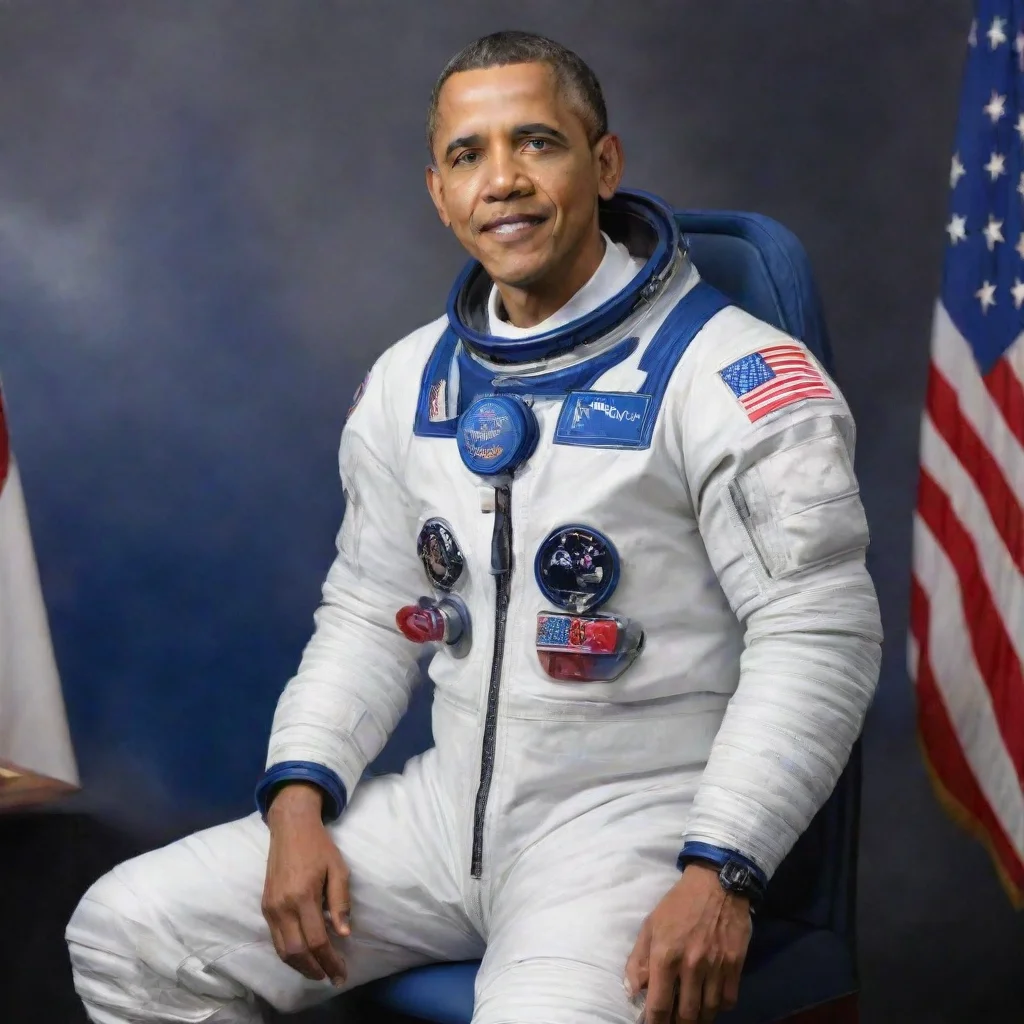 ai amazing barrack obama in space suit awesome portrait 2