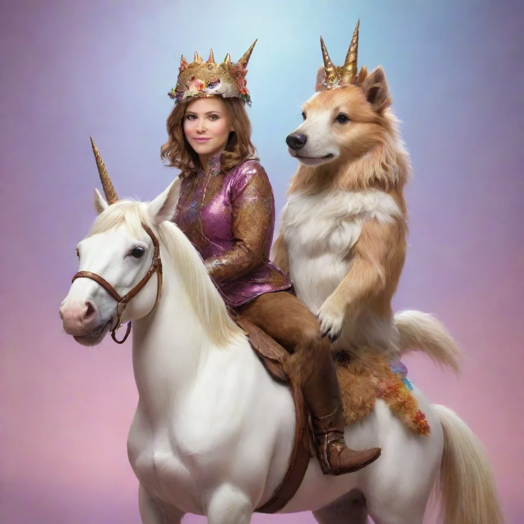 ai amazing beaver and sousagedog on a unicorn awesome portrait 2
