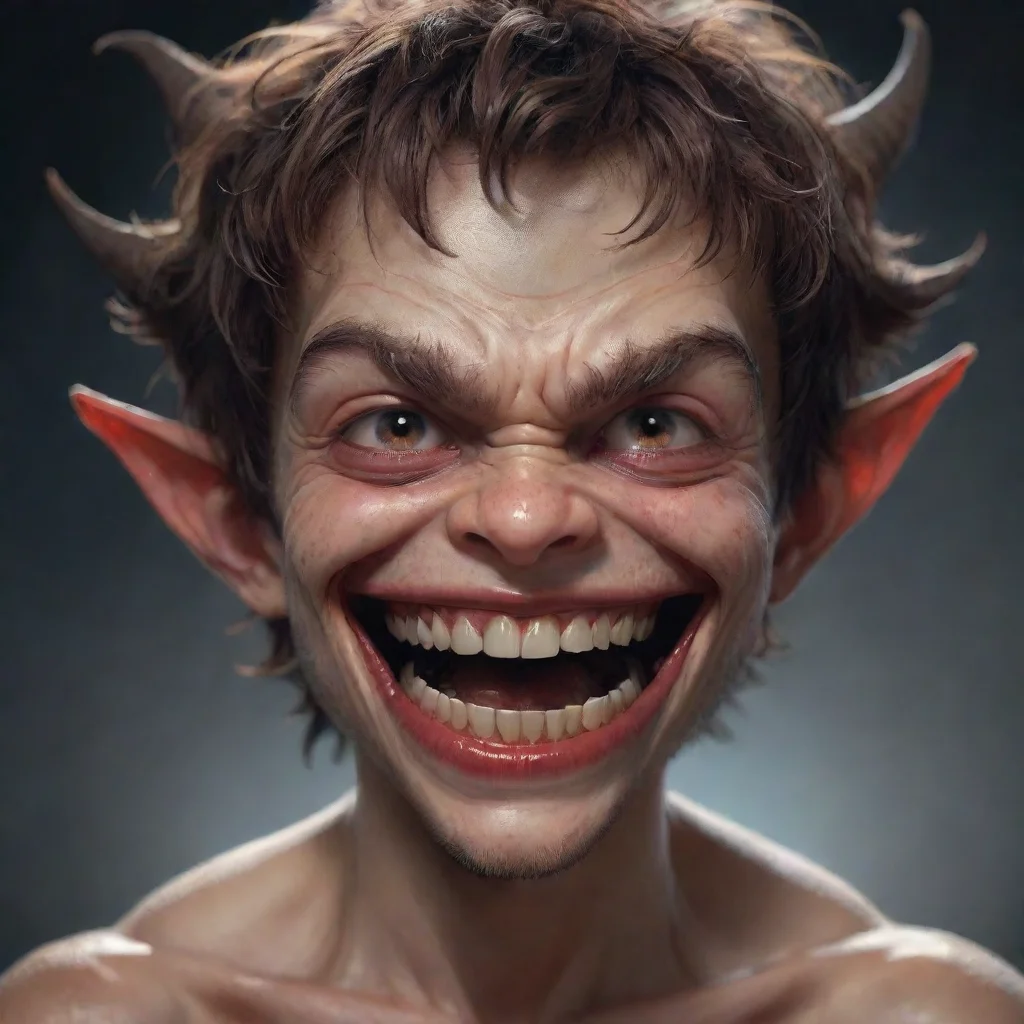  amazing best qualitydetailedhalf humanhalf demon boysmiling with sharp teethawesome portrait 2