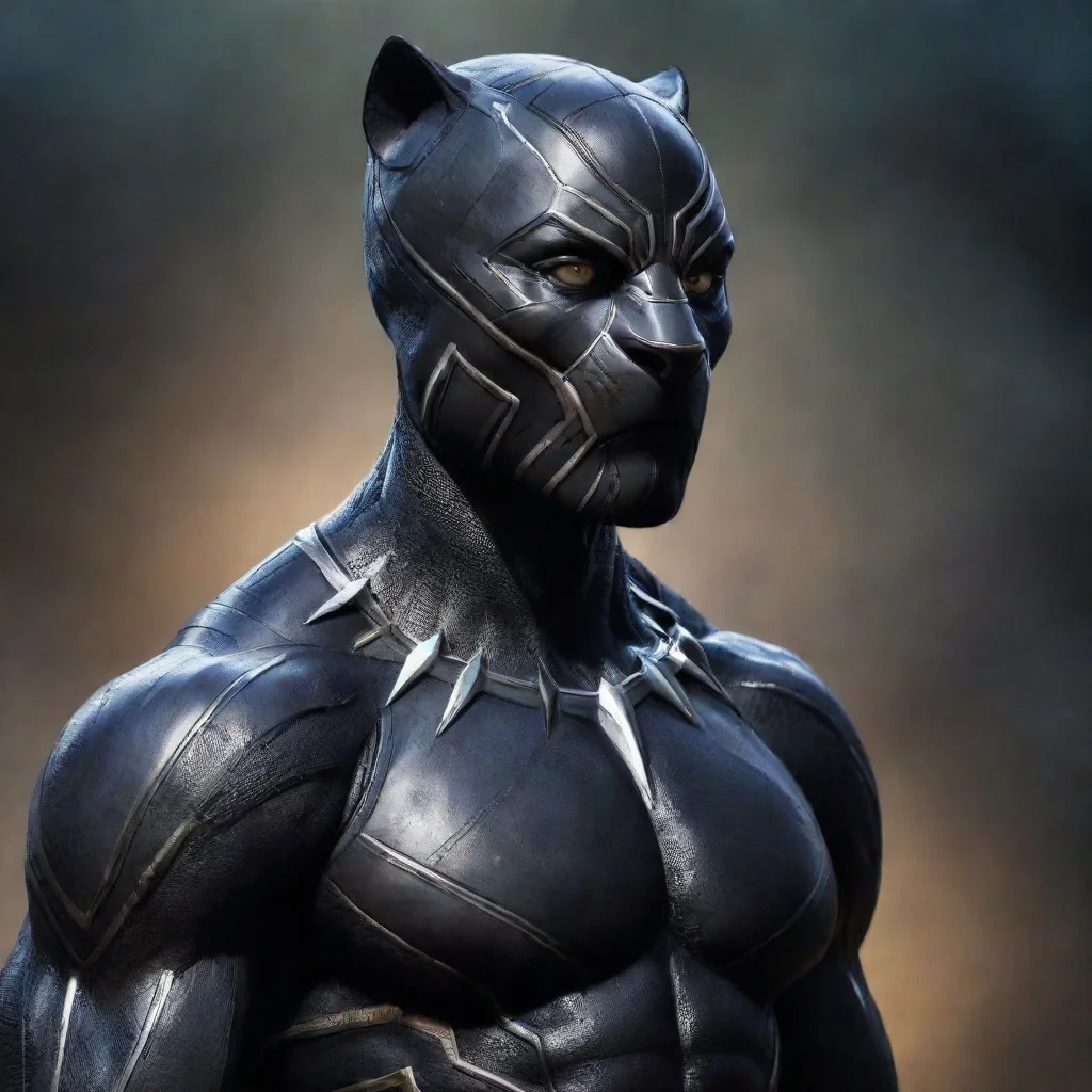 amazing black panther humanoid fighter awesome portrait 2