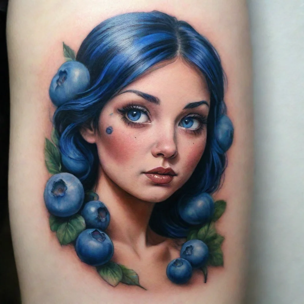  amazing bluberry tattoo awesome portrait 2