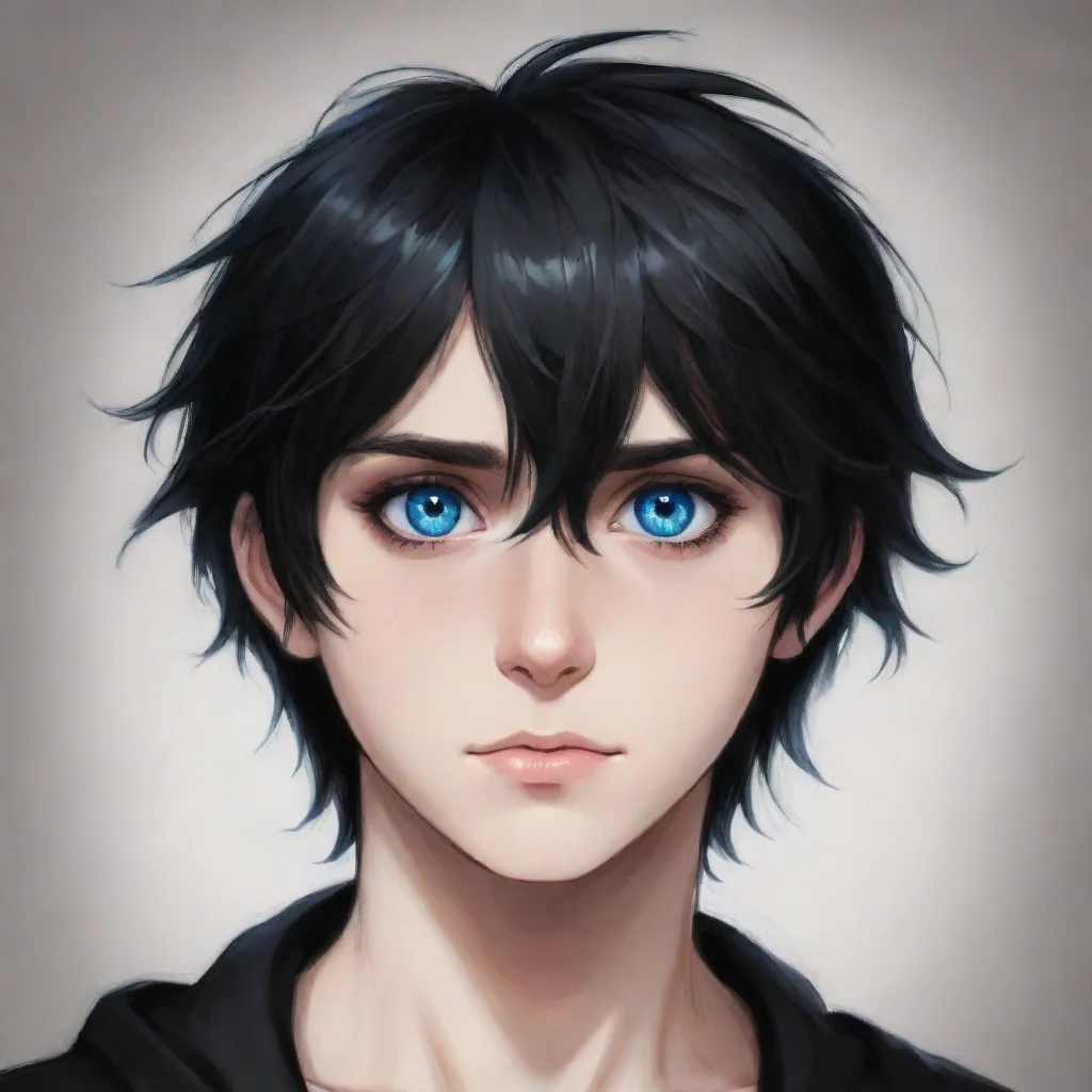 ai amazing blue eyes nico di angelo awesome portrait 2