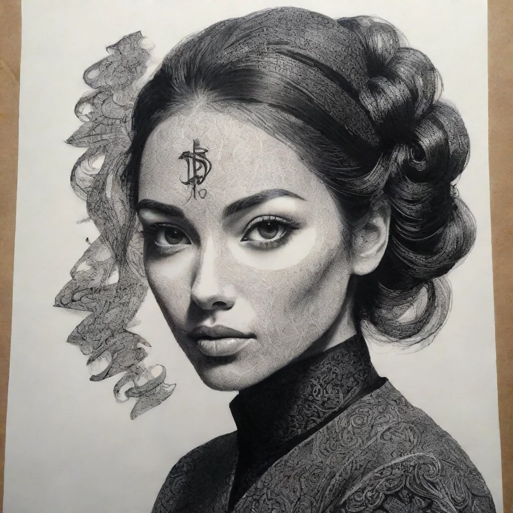 ai amazing calligram calligraphy awesome portrait 2