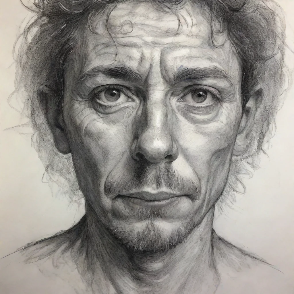 ai amazing chaotic handwriting of unconcentrated person awesome portrait 2