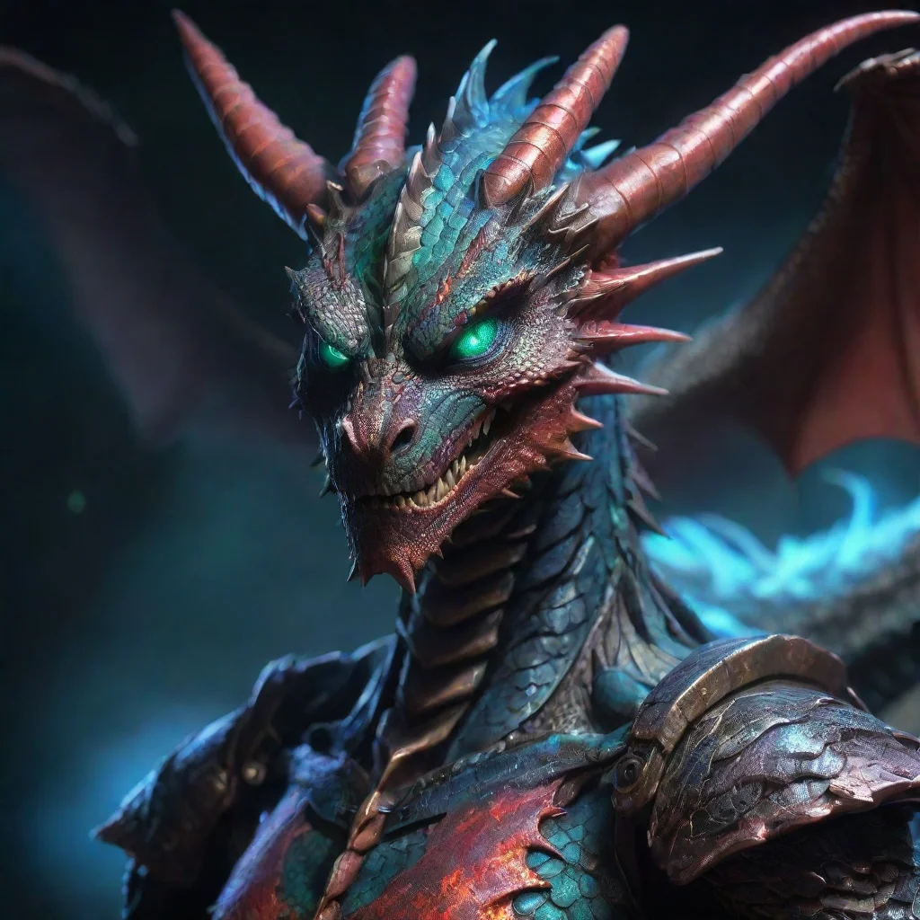 ai amazing cyber dragon awesome portrait 2