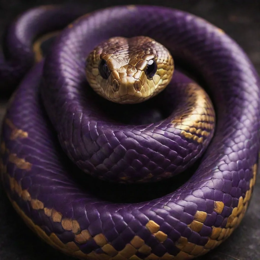  amazing dark purple and gold snake awesome portrait 2